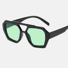 Load image into Gallery viewer, River Aviator Sunglasses - Black / Jade
