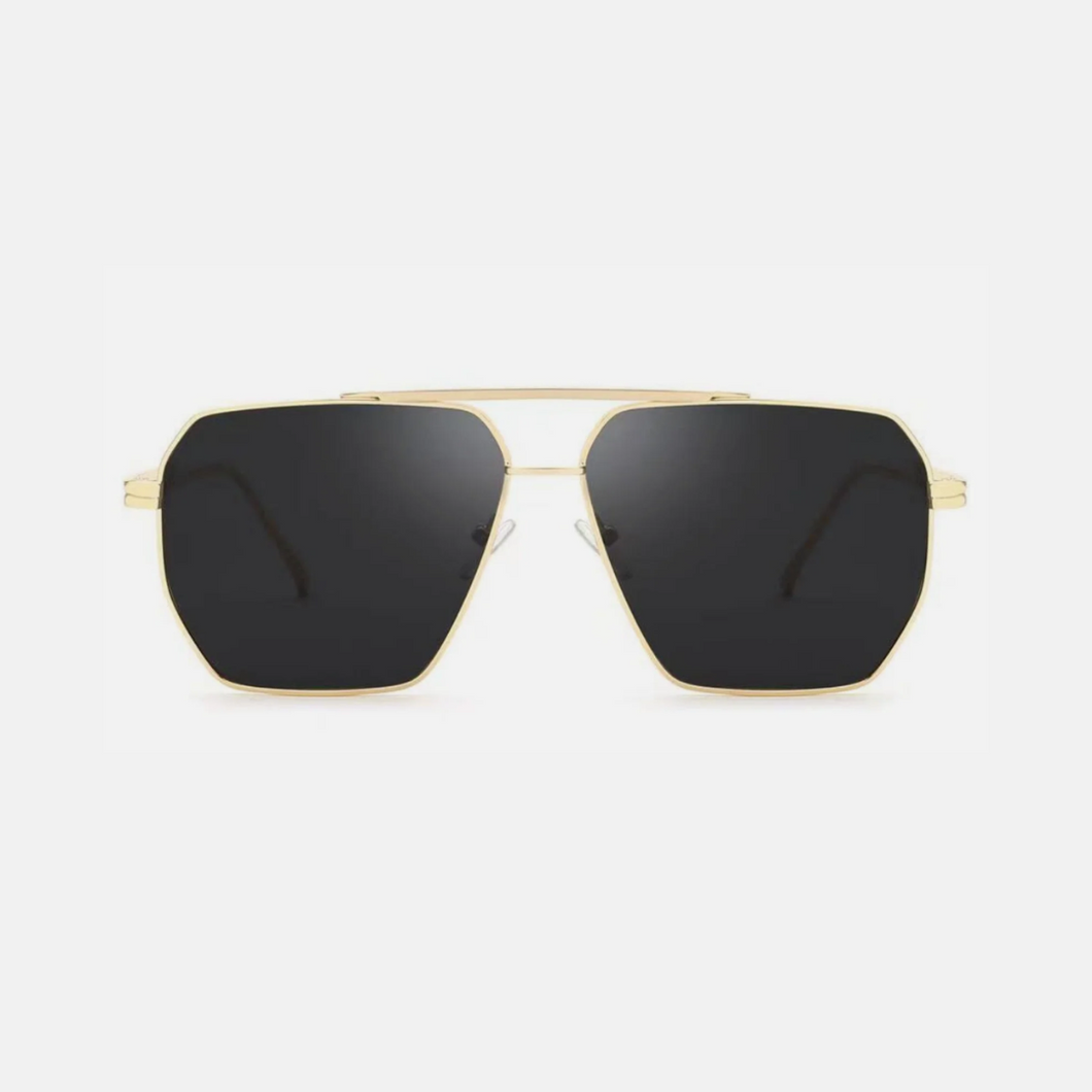 Bowen Aviator Sunglasses - Gold / Smoke