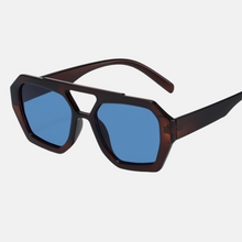 Load image into Gallery viewer, River Aviator Sunglasses - Cinnamon / Navy
